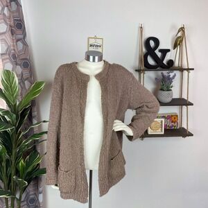 Vintage Voyager Quality Knitwear Brown Loop Cardigan